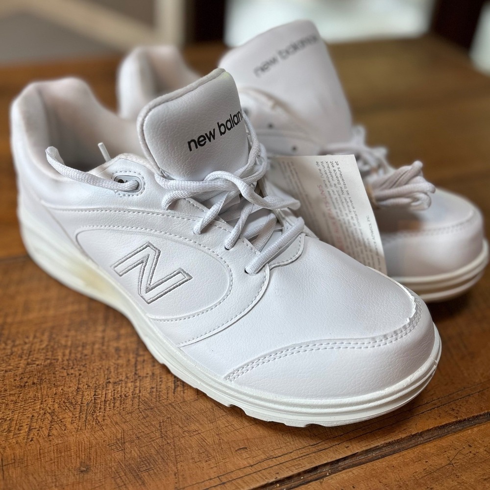 NWOB New Balance Womens White Walking Athletic Sneakers Shoes WW674WT Size 12D